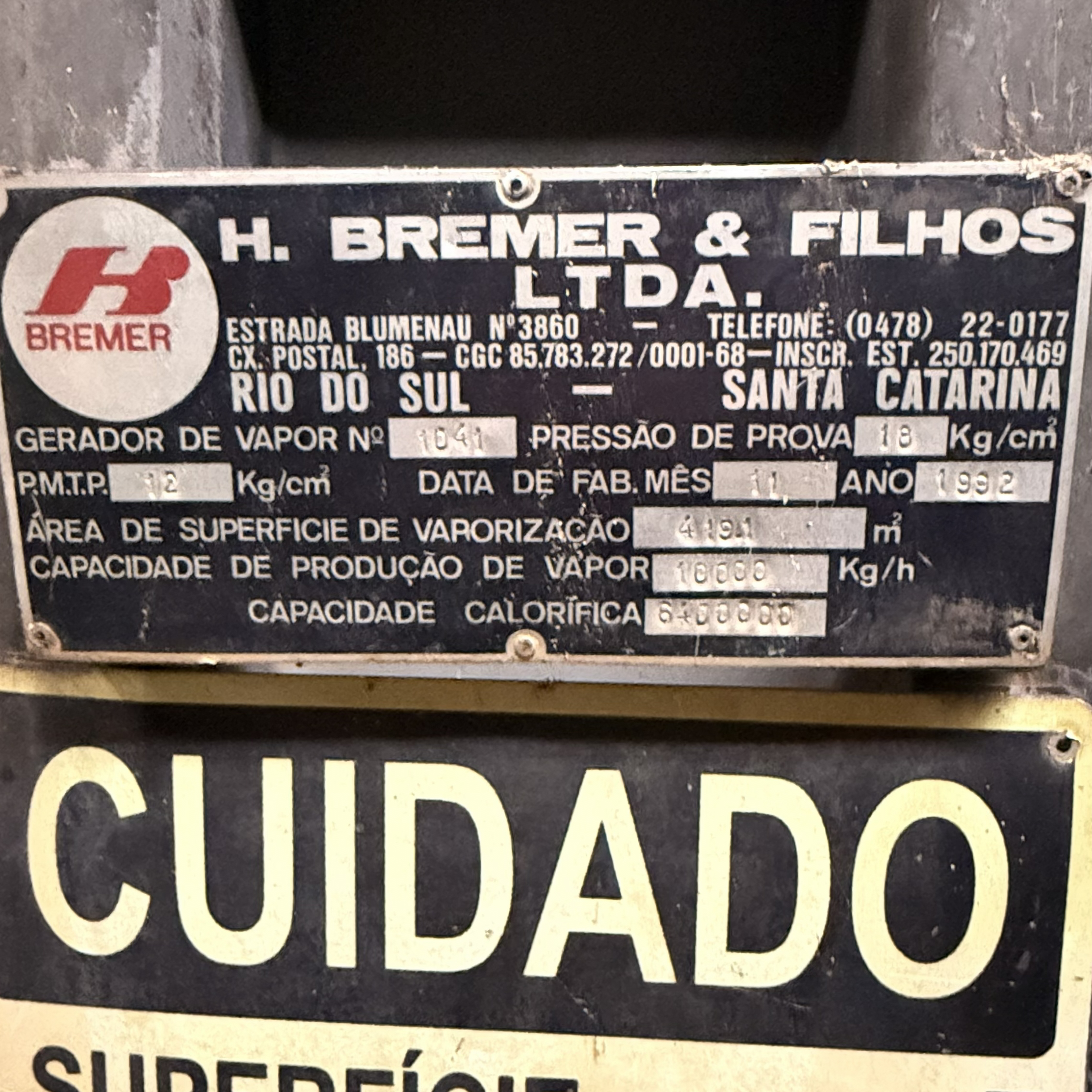 Caldeira H Bremer - 10 tvh x 12 bar - Imagem 8